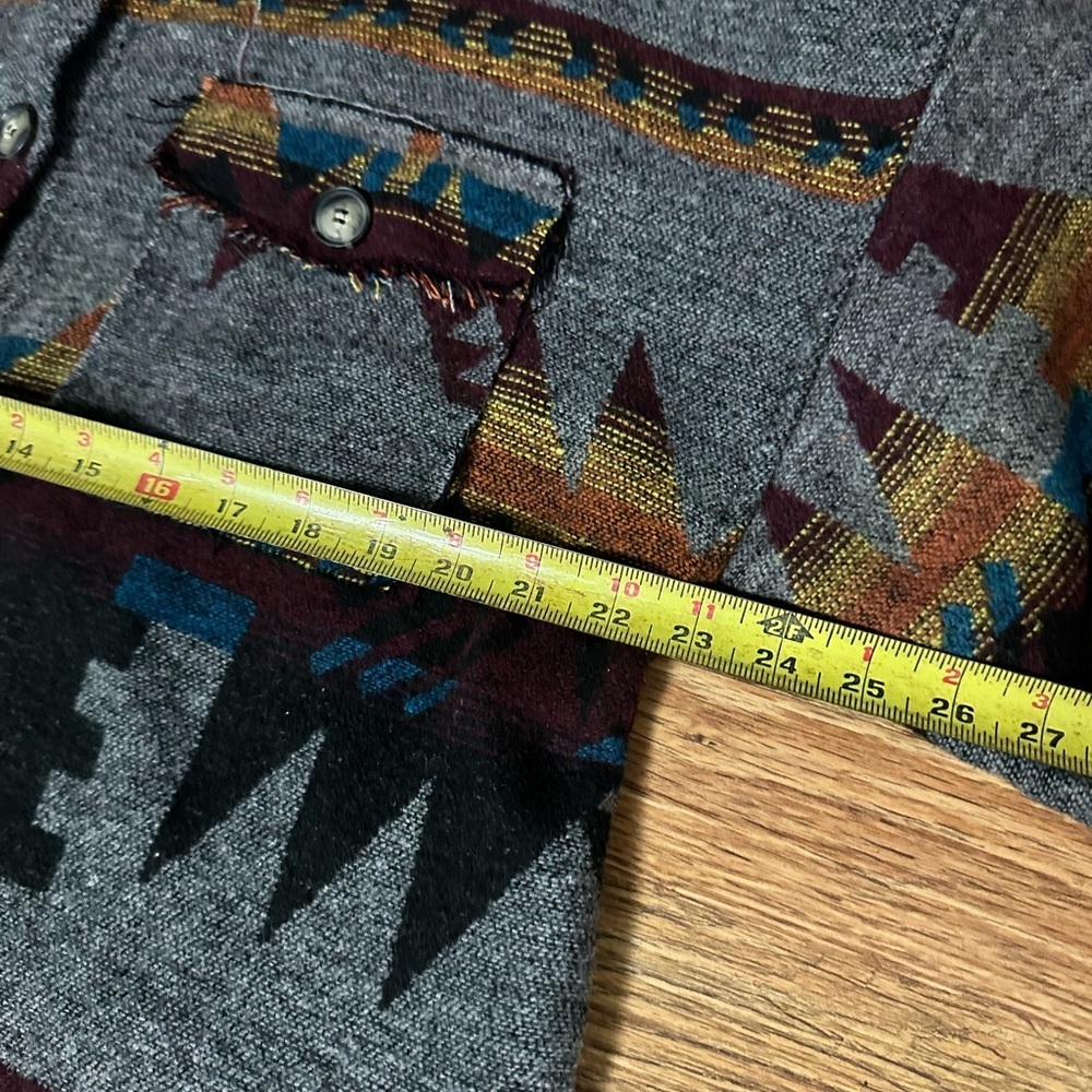 Aztec Smoke Boho Knit Vintage Inspired Shacket - Picture 10 of 12
